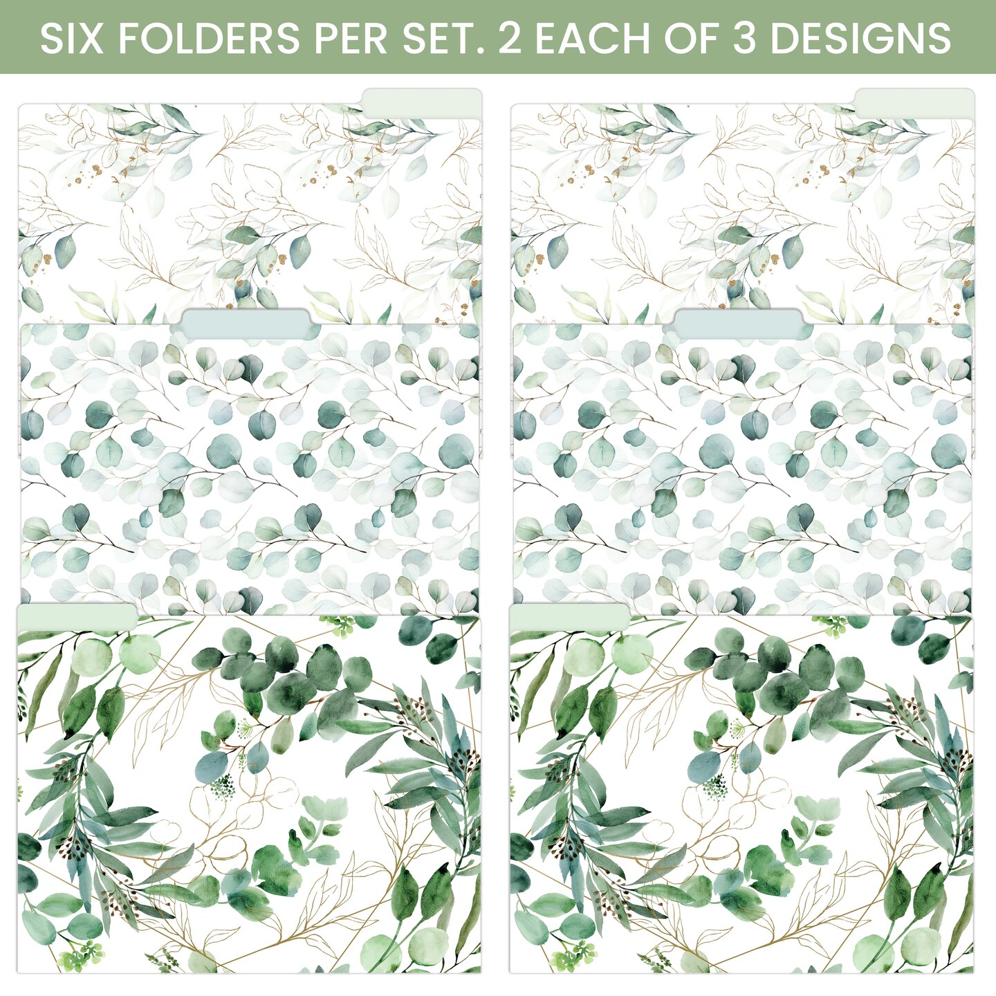 bloom daily planners File Folder Set, Eucalyptus