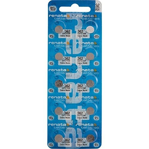 10 x Renata Swiss 362 Watch Batteries, 0% MERCURY equivilate SR721SW