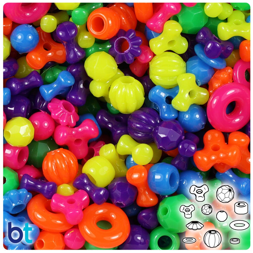 Mixed Jelly Craft Beads, 10mm by Bead Landing™