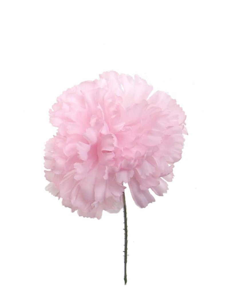 Pink Carnation Flower Picks 5Inch 4.25" Wide Lifelike Silk
