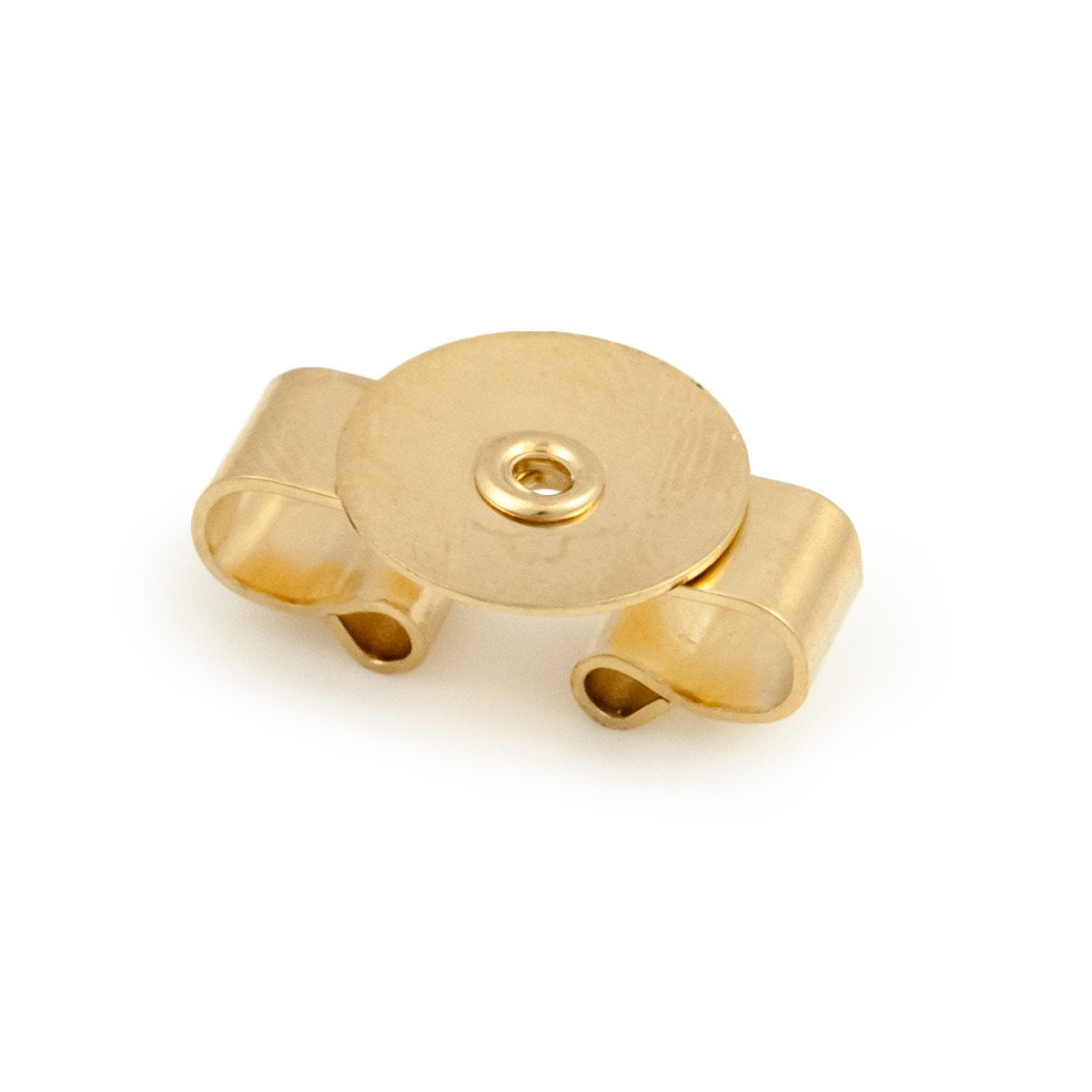 JewelrySupply 13mm Gold Colored Metal Disc Bolo Tie Slide