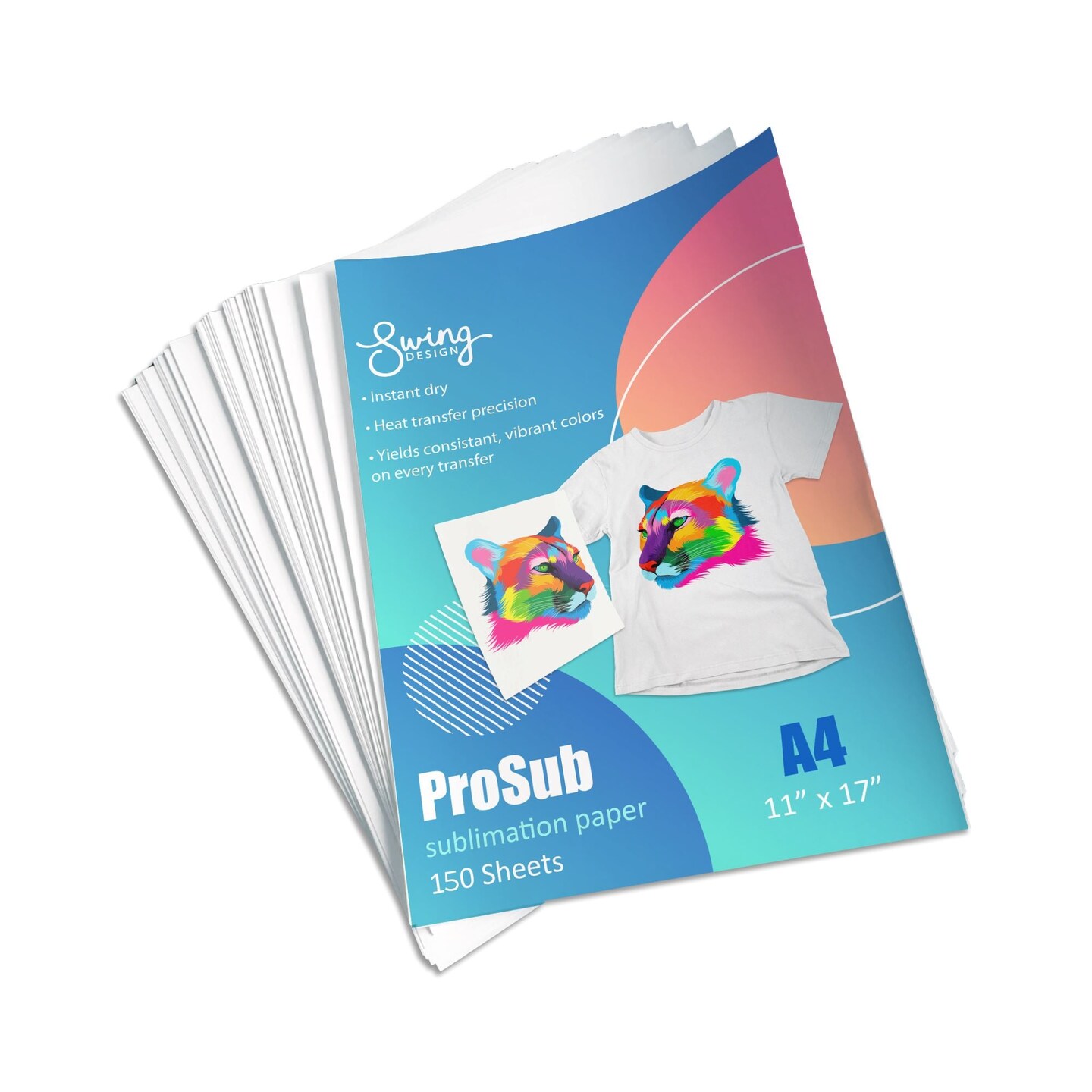 ProSub Premium Sublimation Heat Transfer Paper 11&#x22; x 17&#x22; for Epson, Sawgrass - 150 Sheets