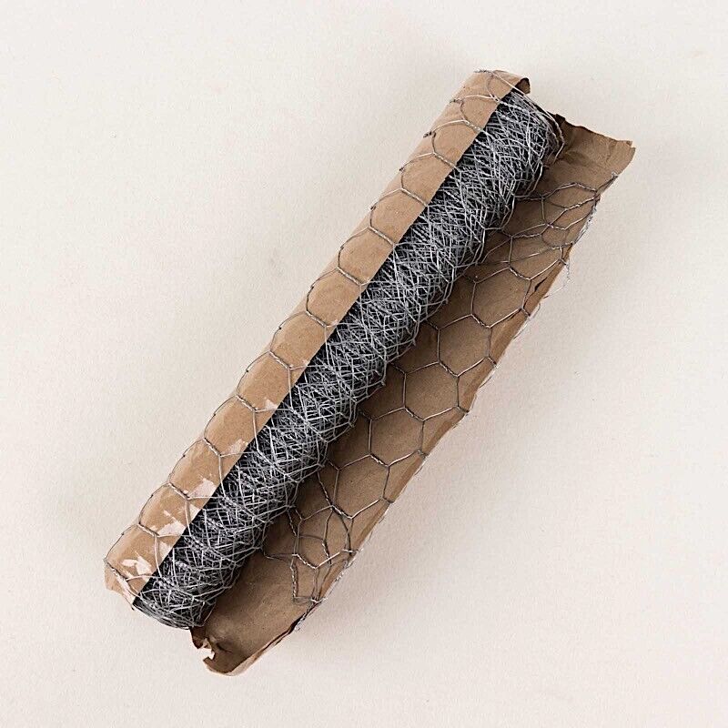 16 feet x 12 in Silver Hexagonal Galvanized Metal CRAFT WIRE Mesh