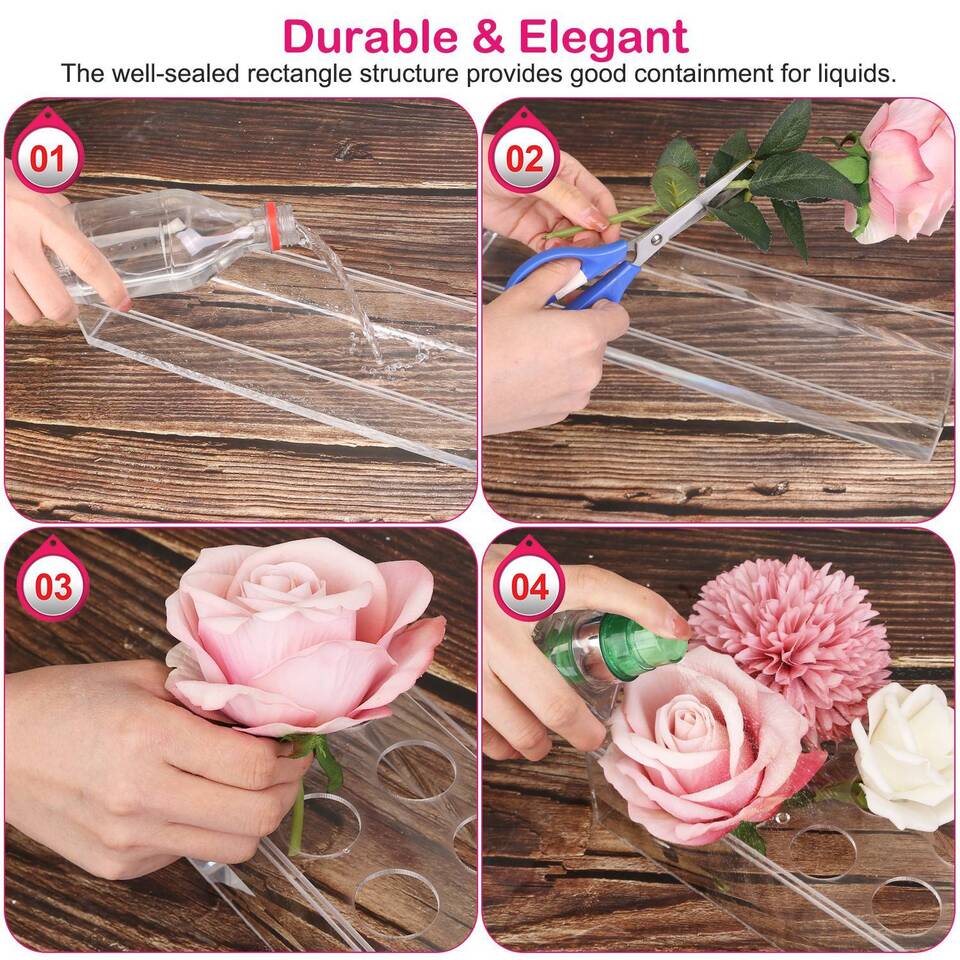 Rectangular Acrylic Flower Vase