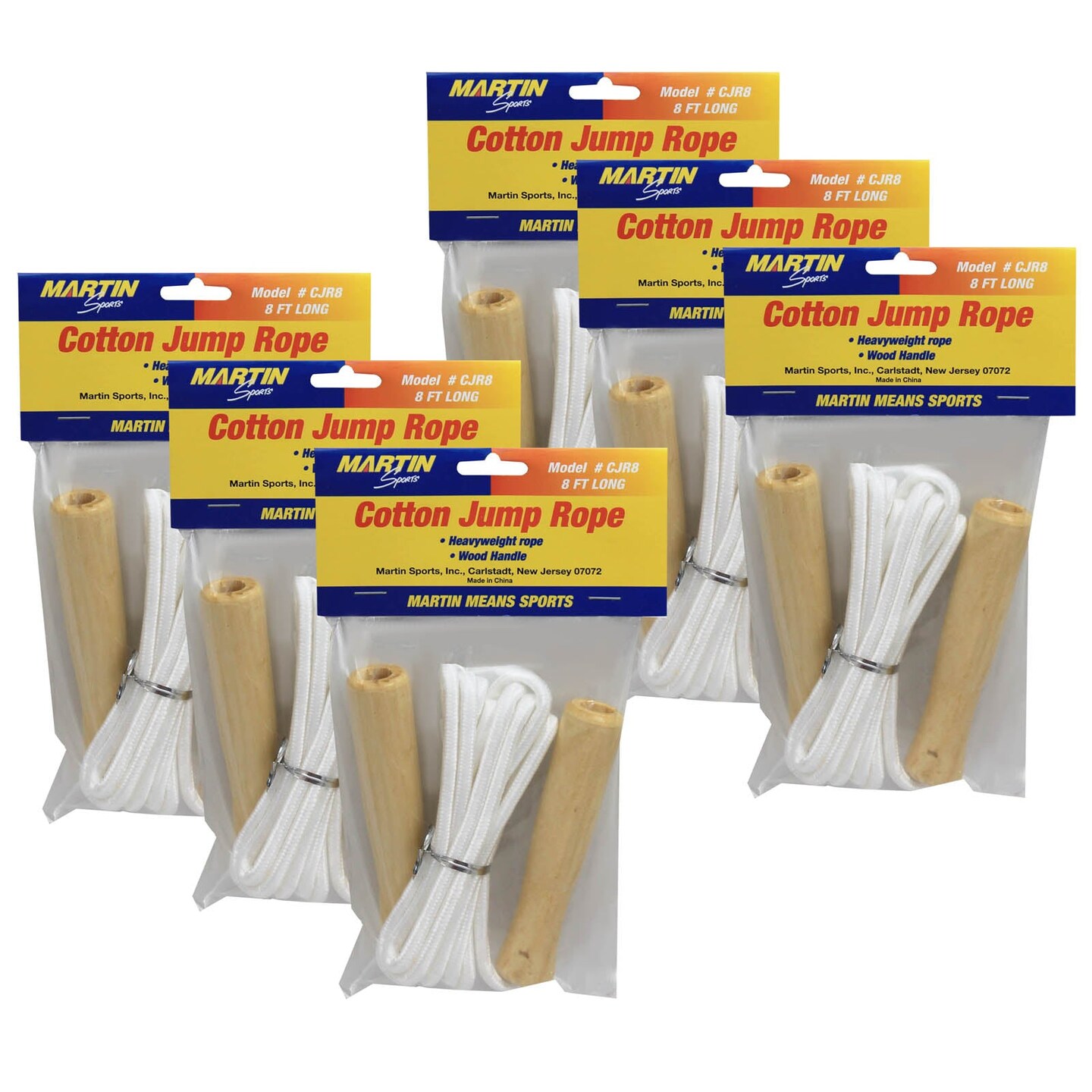 Cotton Jump Rope, 8&#x27;, Pack of 6