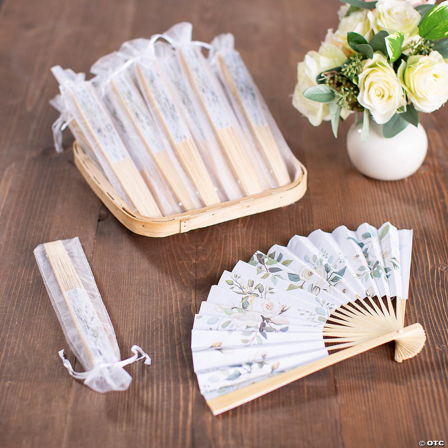 Bulk Floral Hand Fan Kit for 48 | MINA&#xAE;