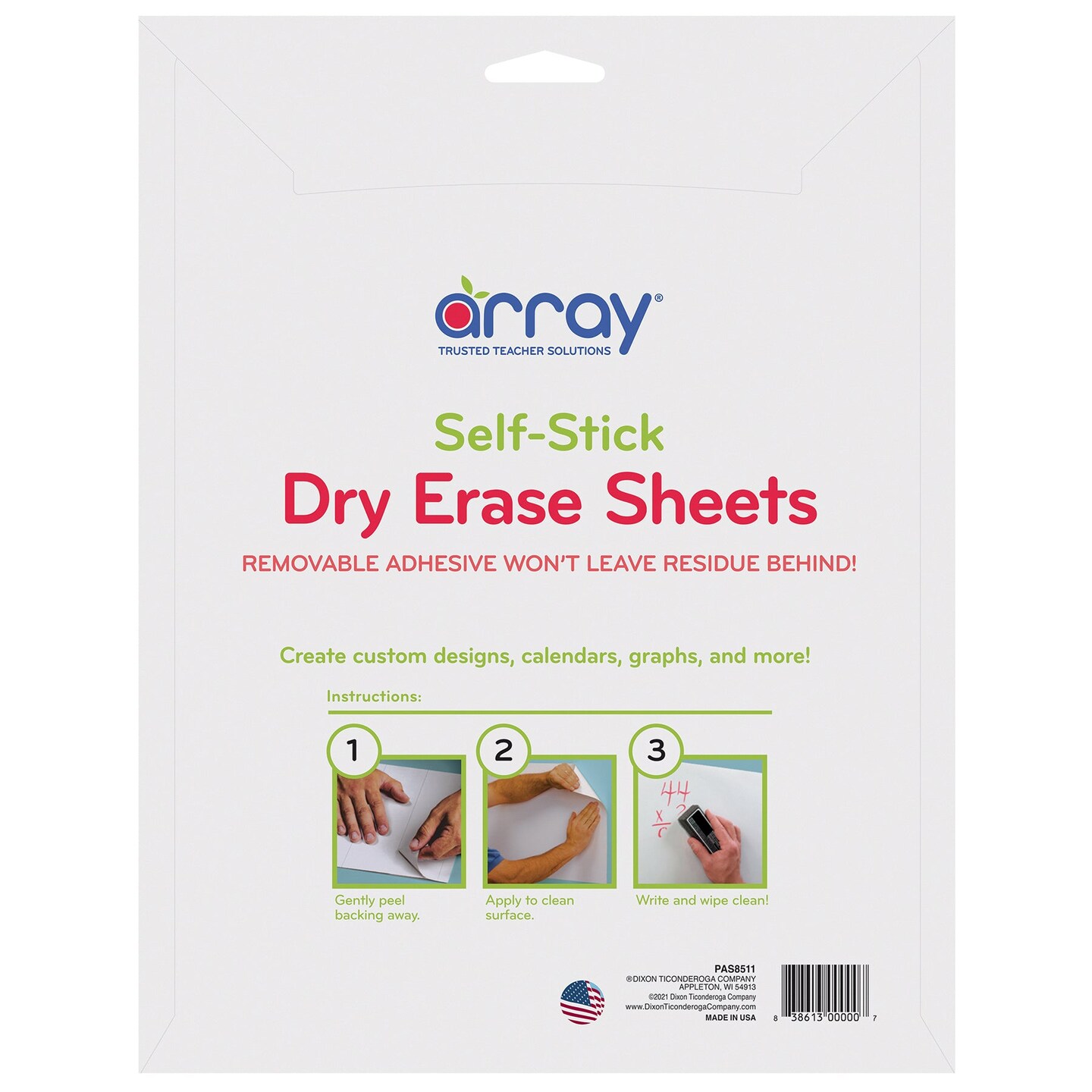 Dry Erase Sheets, 8.5&#x22; x 11&#x22; Plain, Pack of 5