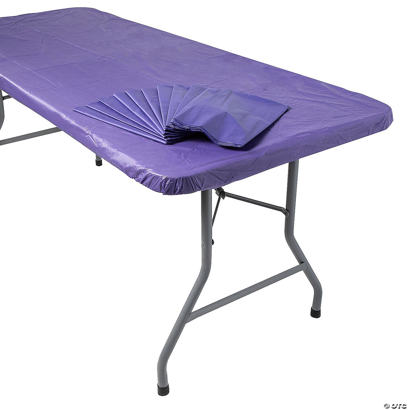 Fitted Plastic Tablecloths Bulk 12 Pc. 8 Ft.