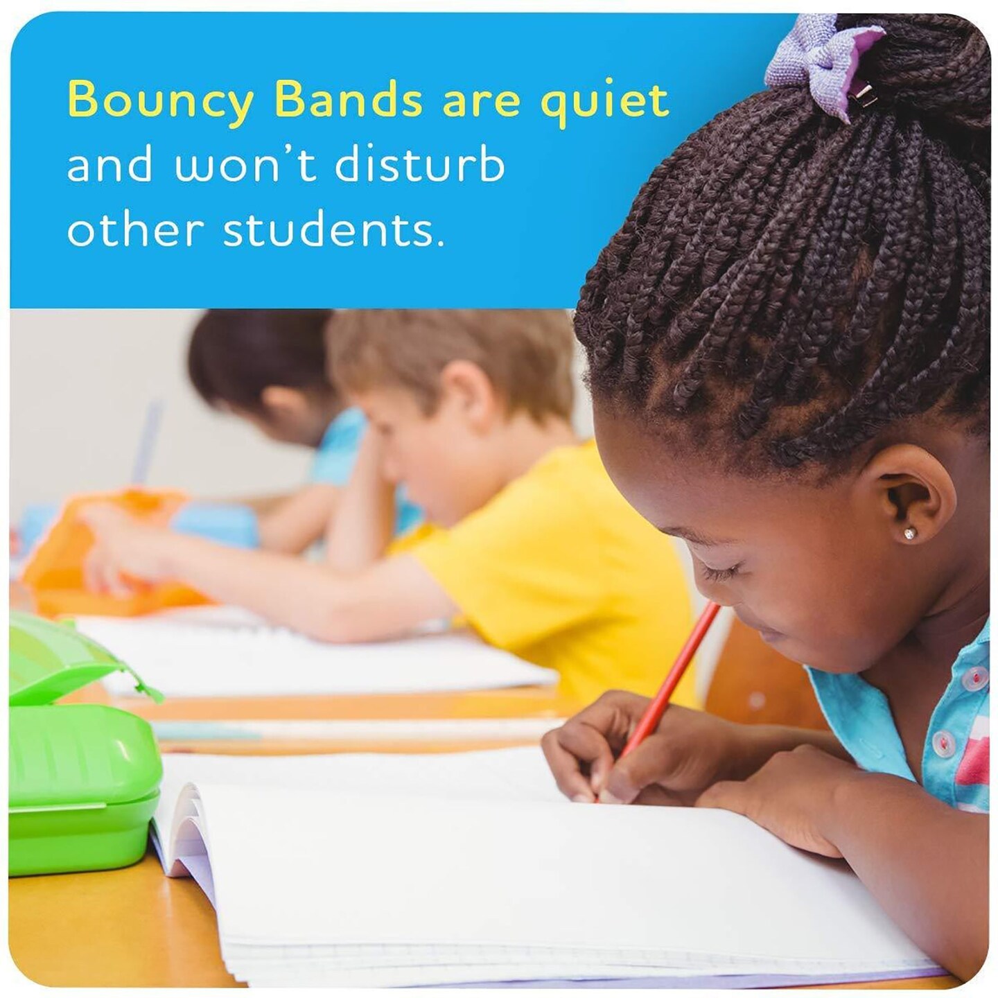 Chair Band for Extra-Wide School Desks, Blue Tubes