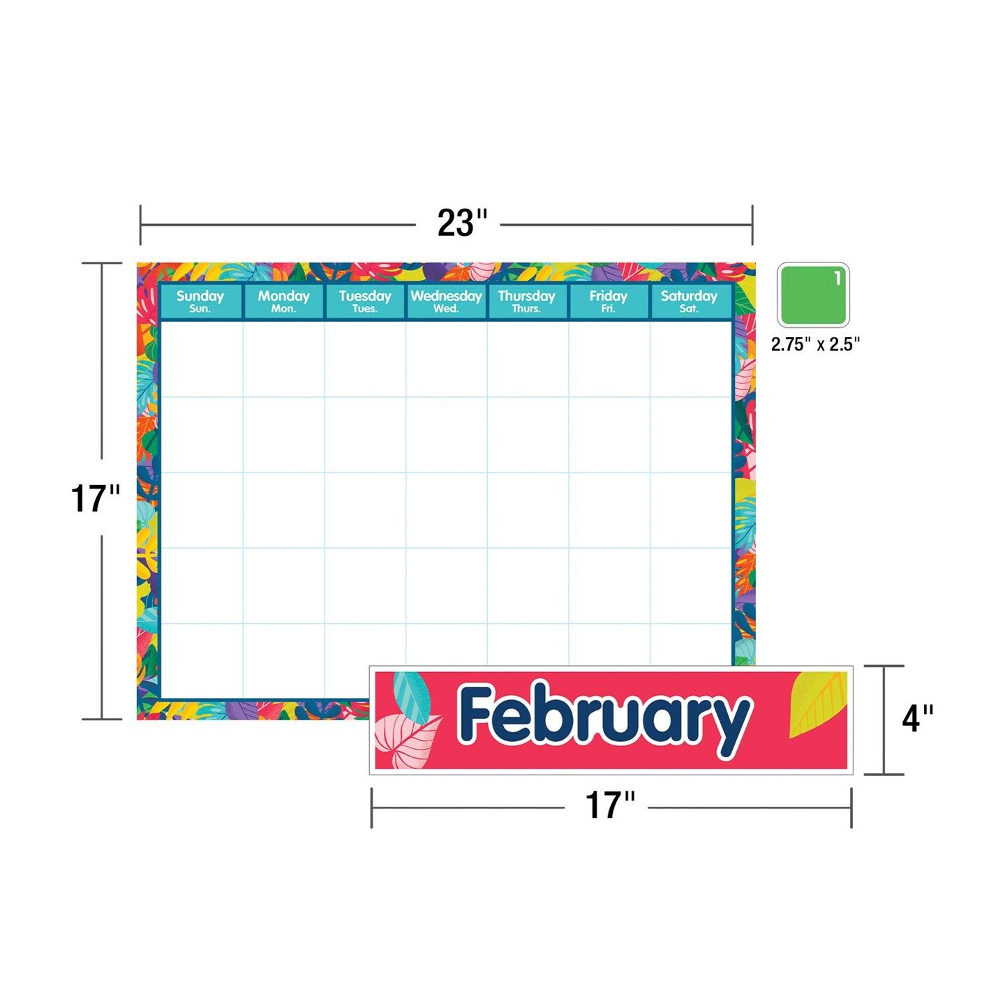 One World Calendar Bulletin Board Set, 134 Pieces