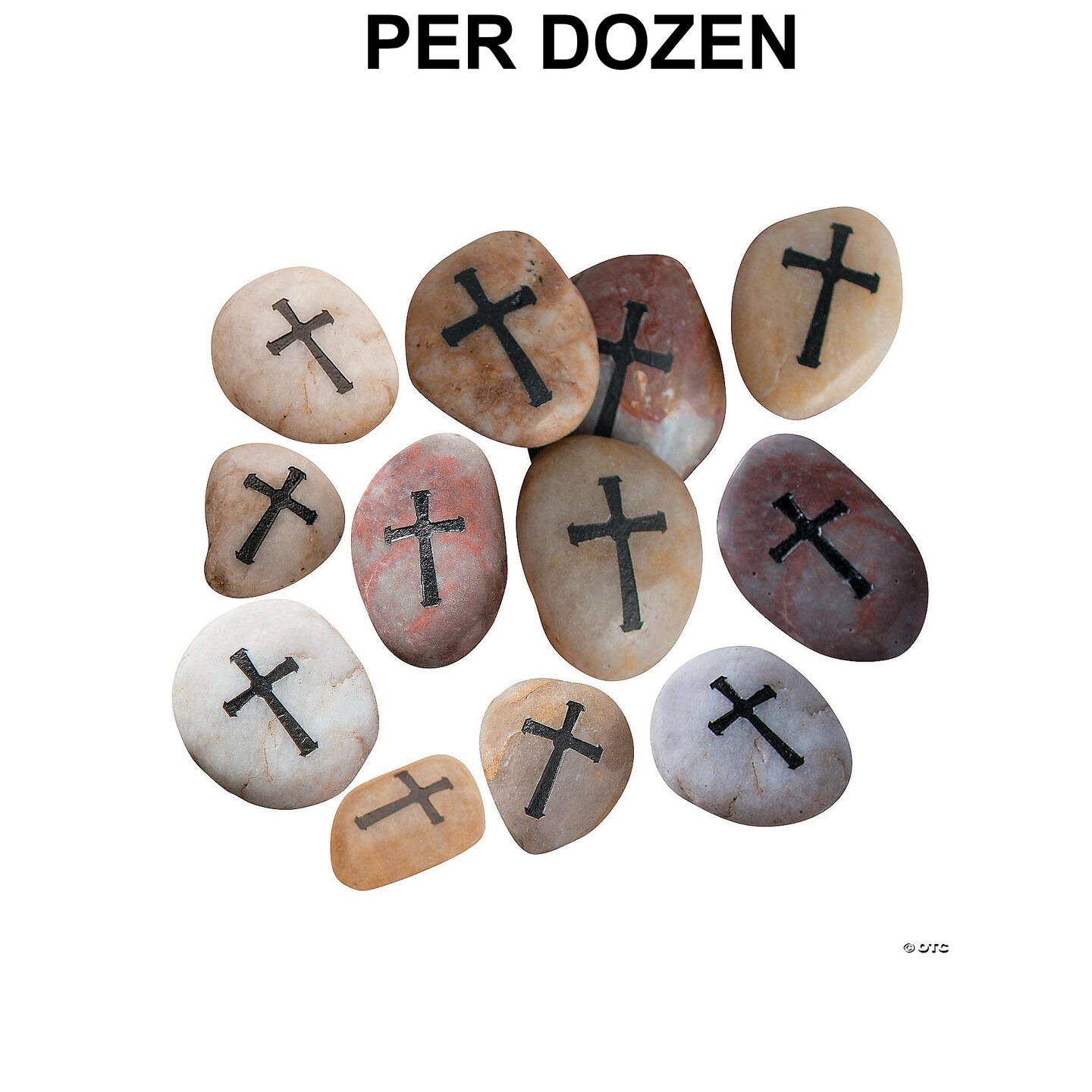 Cross Worry Stones - 12 Pc.