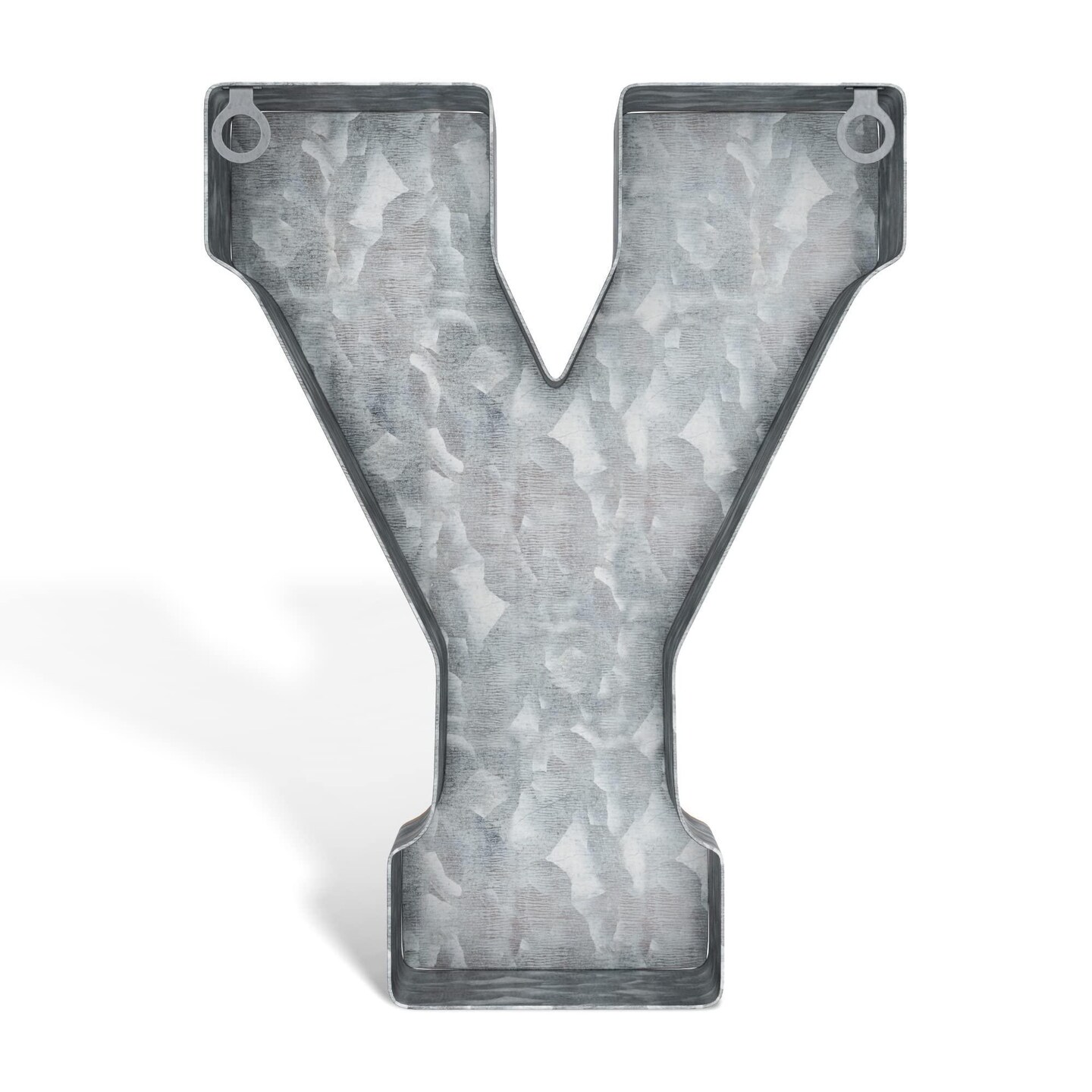 Galvanized Metal Letters for Wall Decor   3D Letter Y for Hanging or Freestanding   Unique Blend of Rustic Vintage Western and Industrial Styles   Fits for Living Room Lobby Kitchen