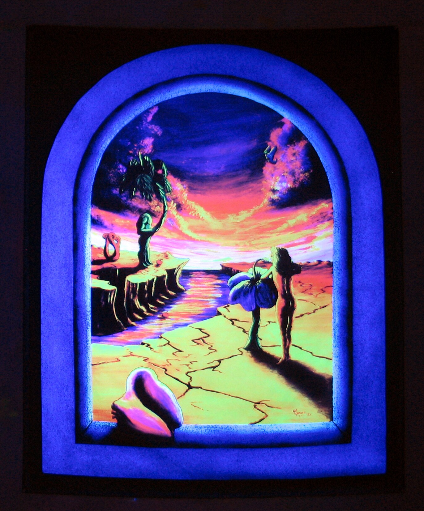 Blacklight Tapestry UV for Flower Hippie Cool Home Wall Decor of Fantasy Art  Trippy Psychedelic Art Neon Vibrant Sunset Vincent Monaco | MakerPlace by  Michaels, image size:896x1080