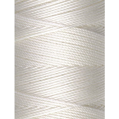 C-Lon Fine Weight Bead Cord, White - 0.4mm, 136 Yard Spool