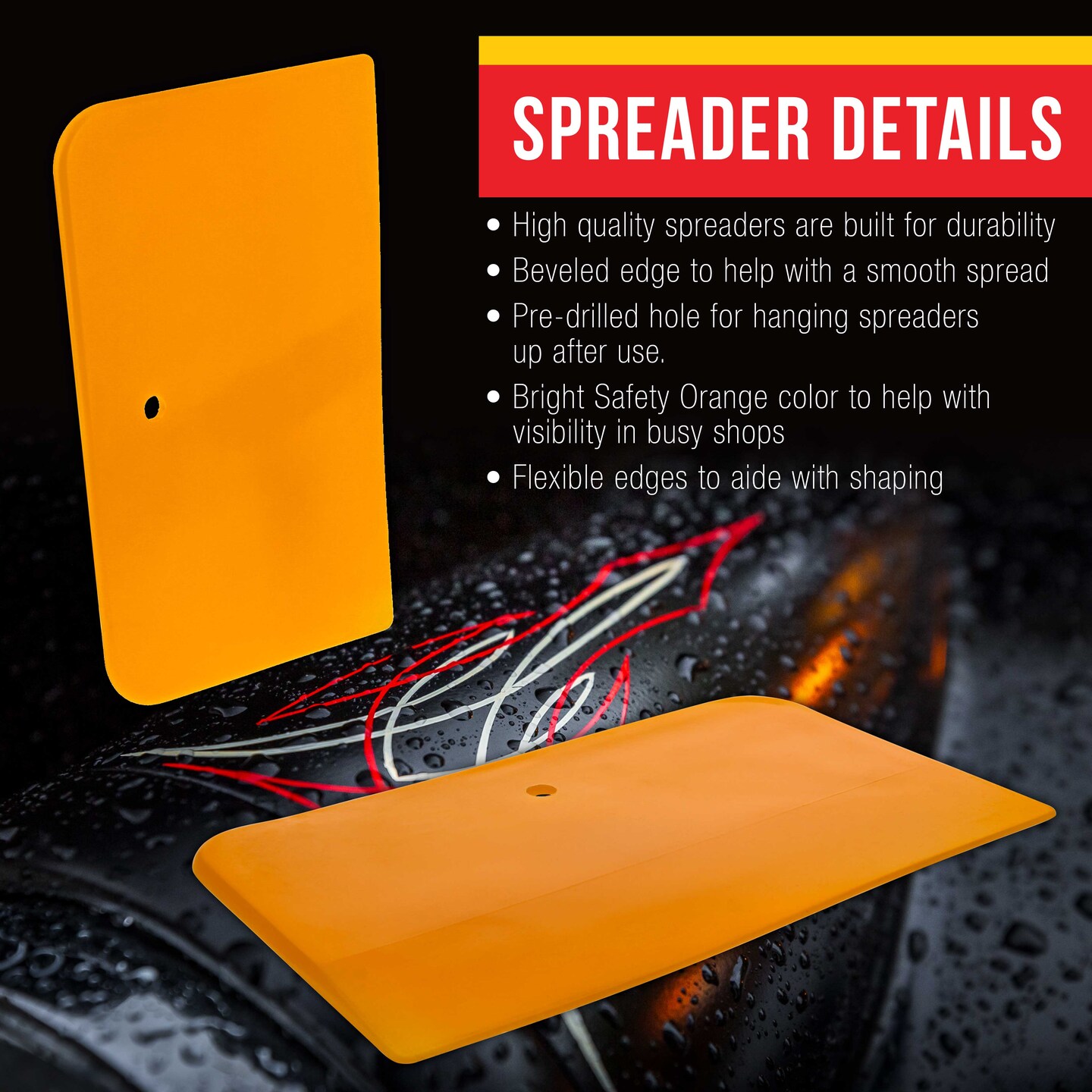 6 Inch Body Filler Spreaders for Automotive Body Fillers, Putties and