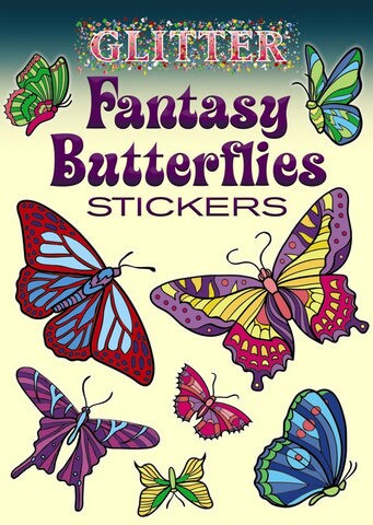 GLITTER FANTASY BUTTERFLIES STICKERS