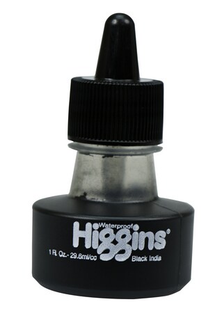 Higgins Pigmented Waterproof Drawing Ink Black India 1Oz, Count: 1 ...
