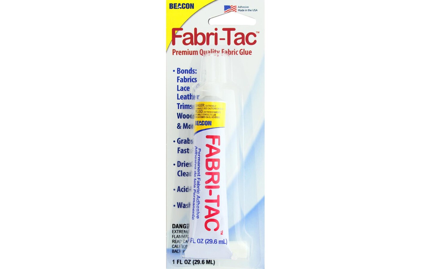 Beacon Adhesives Fabri-Tac Glue Precision Tip, 1oz, Carded 