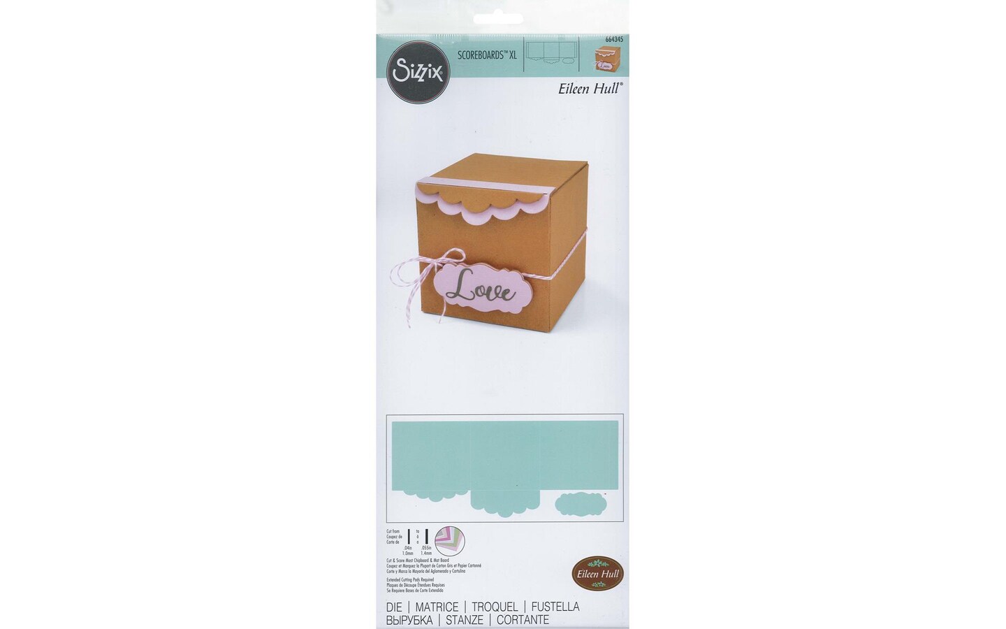 Sizzix Ehull Scoreboards Die Xl Gift Box