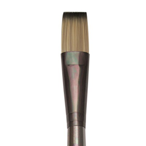 ZEN ACRYLIC SYNTHETIC BRISTLE LONG HANDLE BRUSH FLAT 12