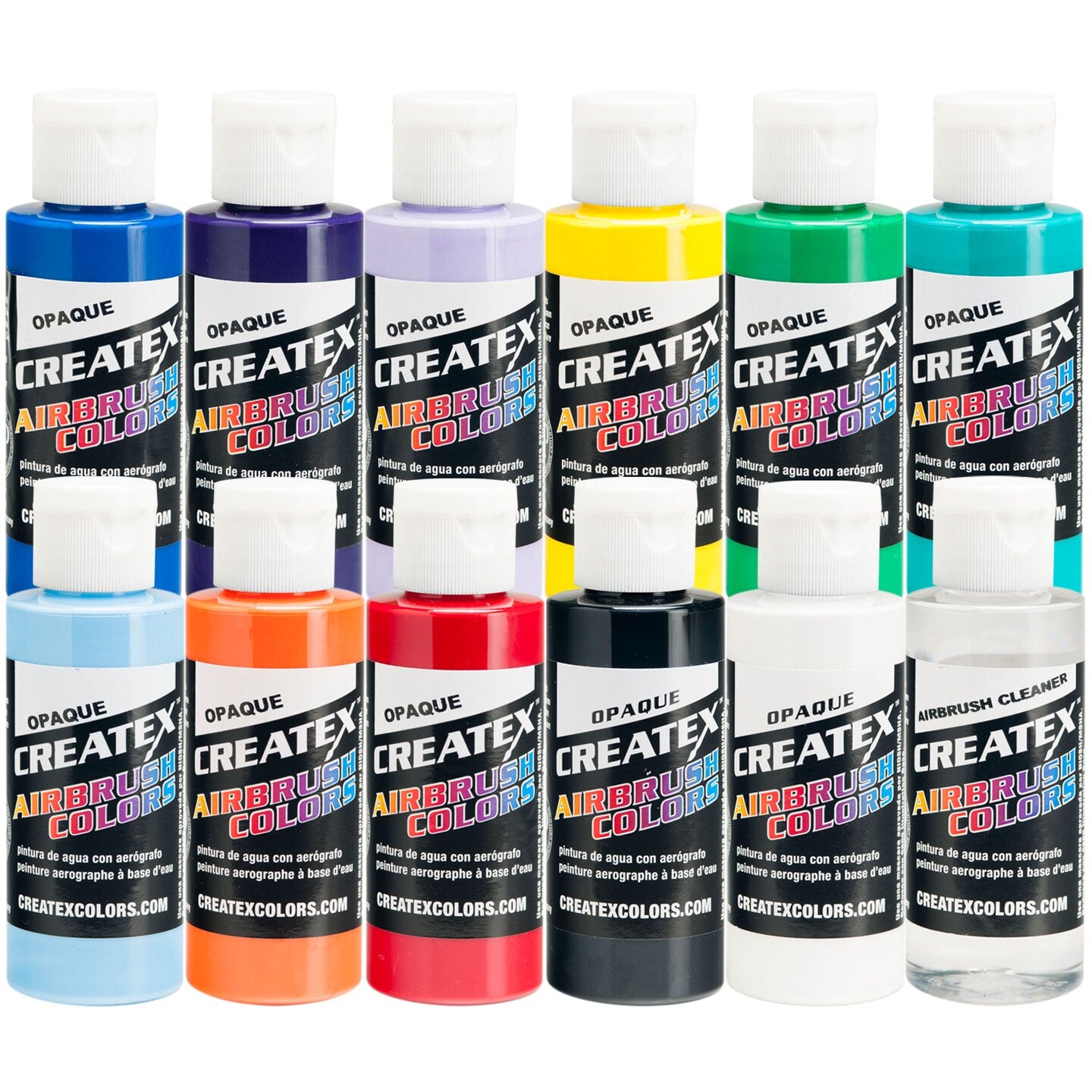 12 Color Opaque Airbrush Paint Set, 2 oz. Bottles Airbrushing Michaels