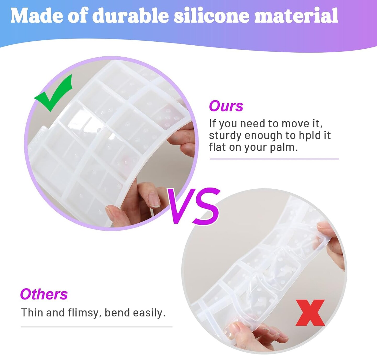 Resin Molds, Double 6 Domino Epoxy Mold Standard Size, Glossy Molds for Resin Casting, Silicone Molds for Epoxy Resin, UV Resin,Shiny &#x26; No Scratches &#x26; Durable