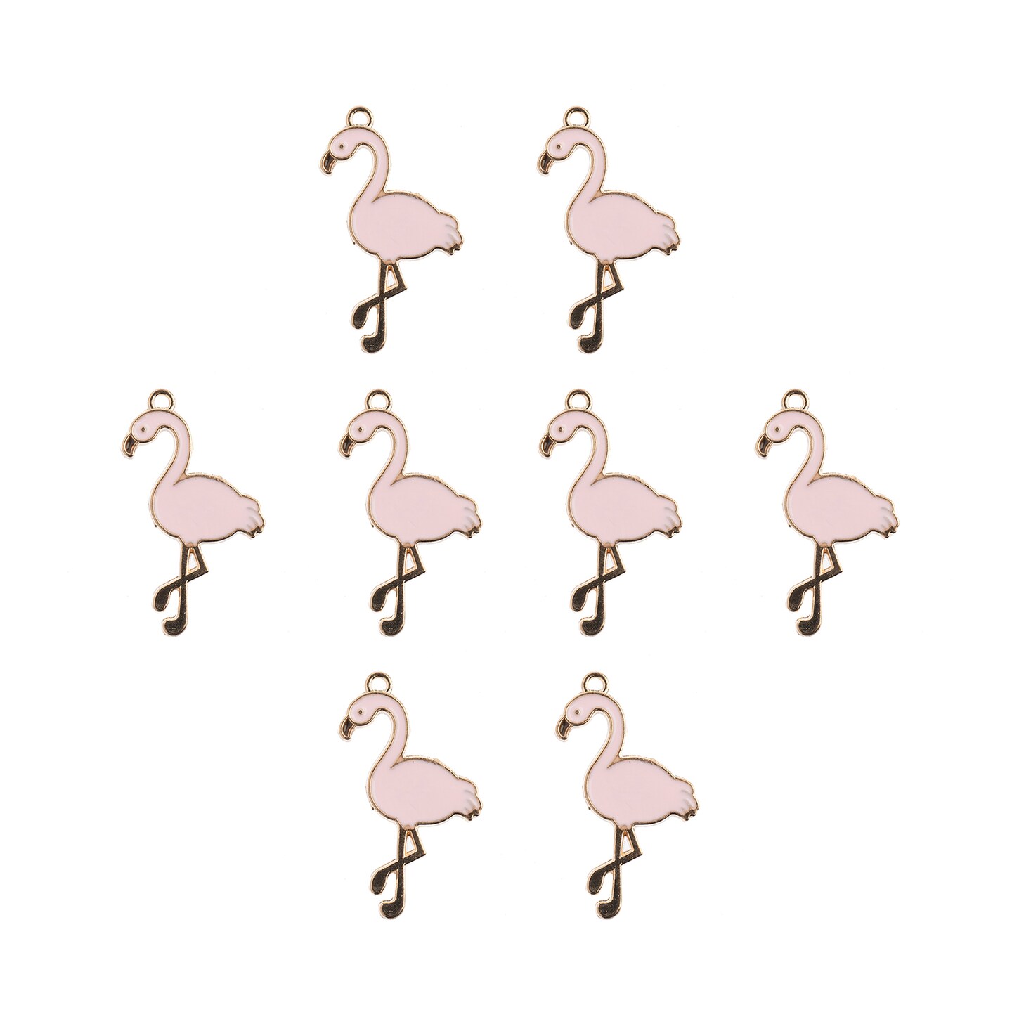 John Bead Sweet &#x26; Petite Flamingo Charms, 8pcs