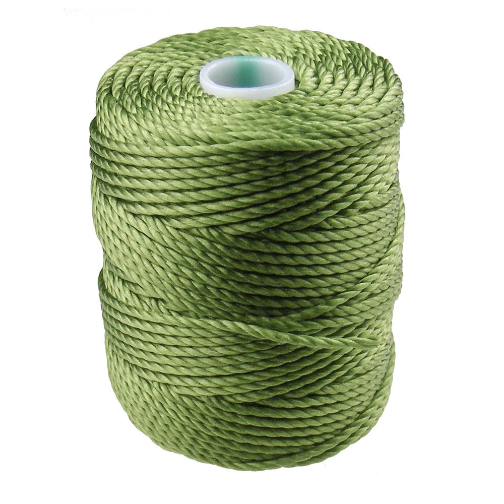 C-Lon Tex 400 Heavy Weight Bead Cord, Moss - 1.0mm, 36 Yard Spool