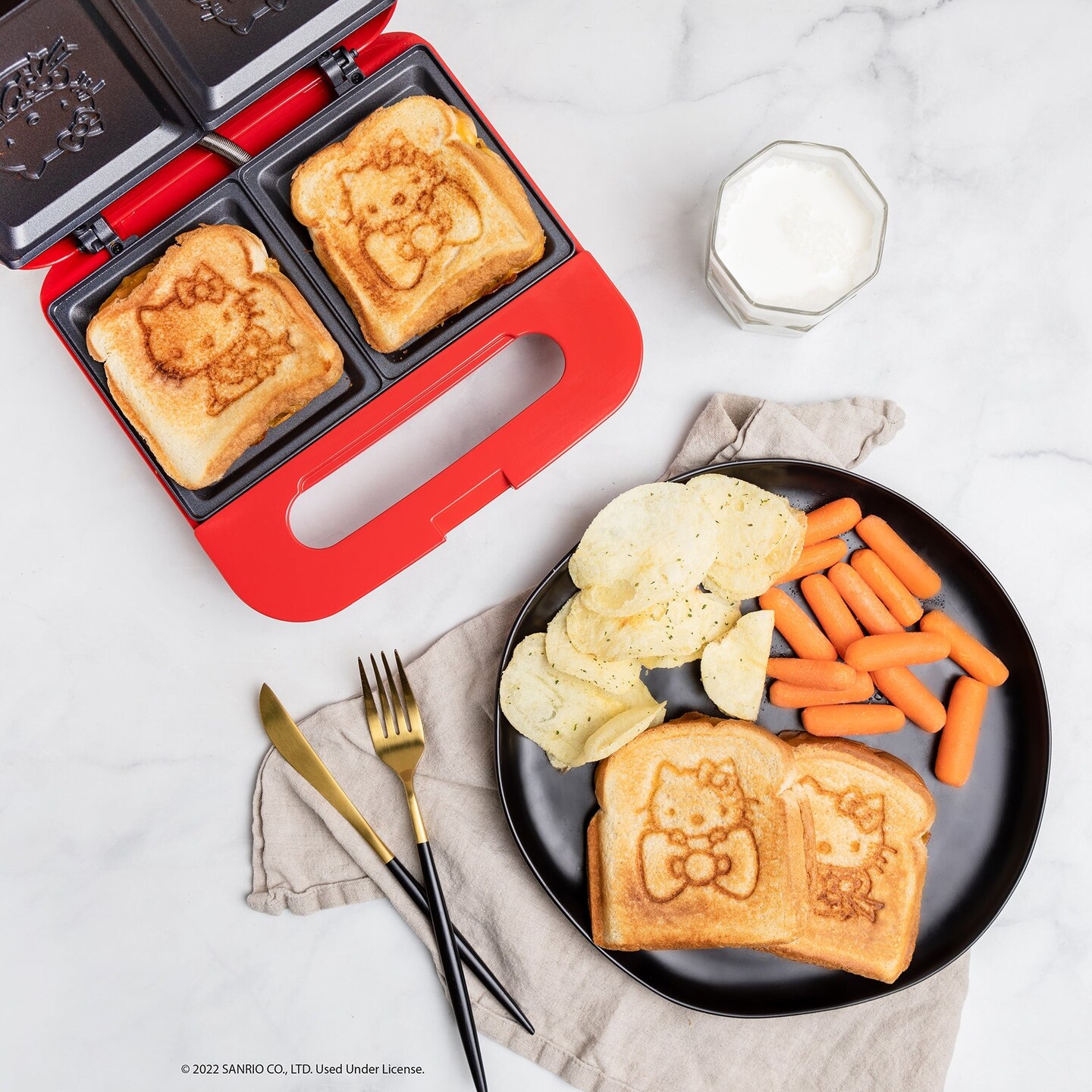 Hello kitty Grilled hot Cheese Maker +Waffle Maker