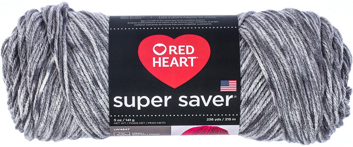 Red Heart Super Saver Yarn - White, Multipack of 6 