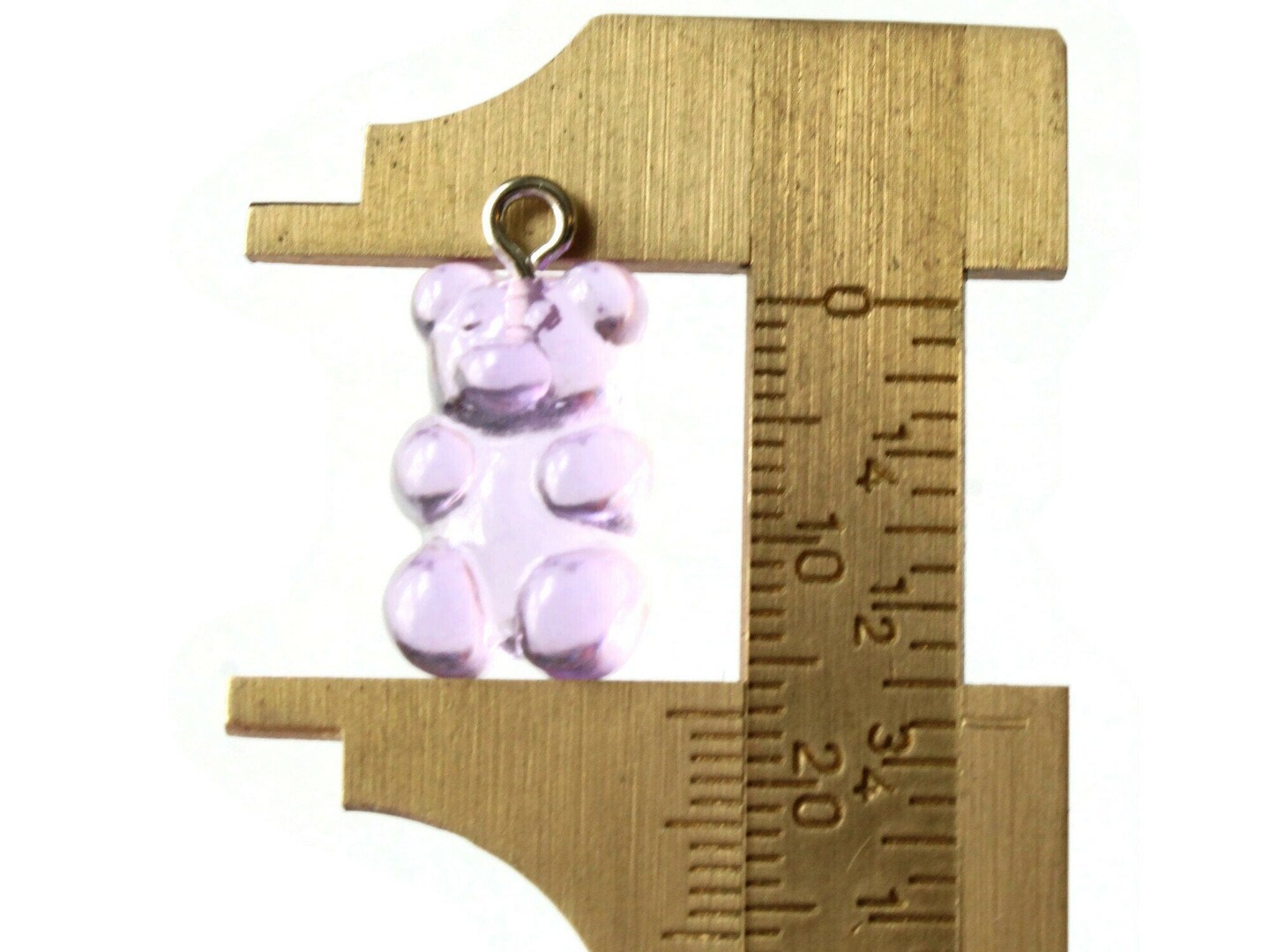 5 20mm Purple Resin Gummy Bear Charms