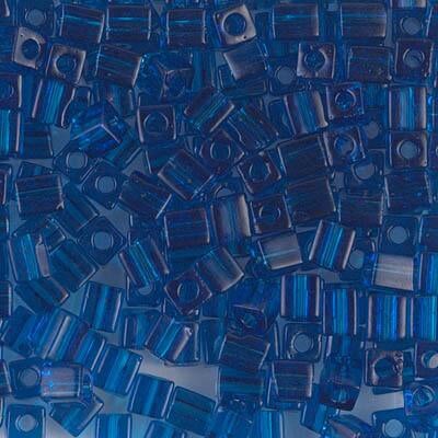 Miyuki 4mm Cube, SB-149, Transparent Capri Blue