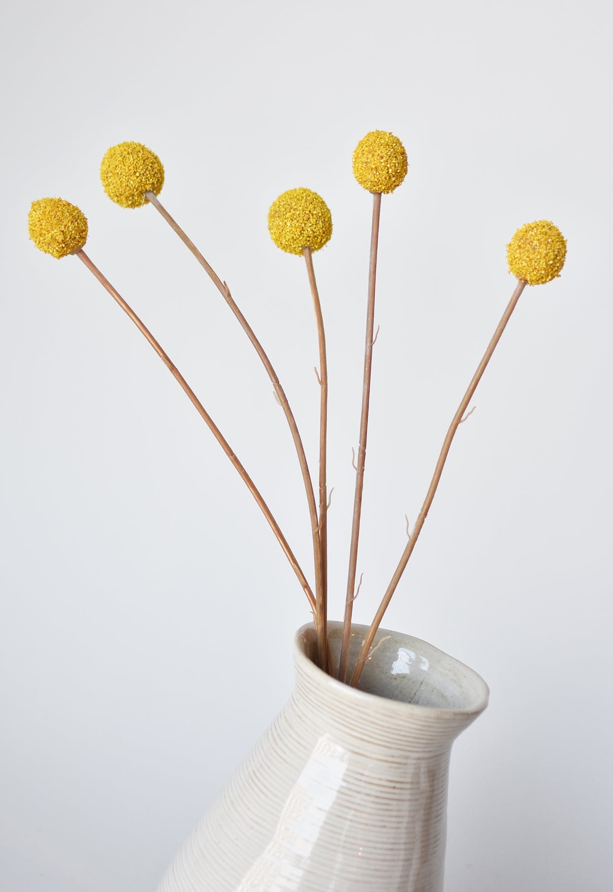28&#x22; Faux Yellow Billy Ball Stem Bundle