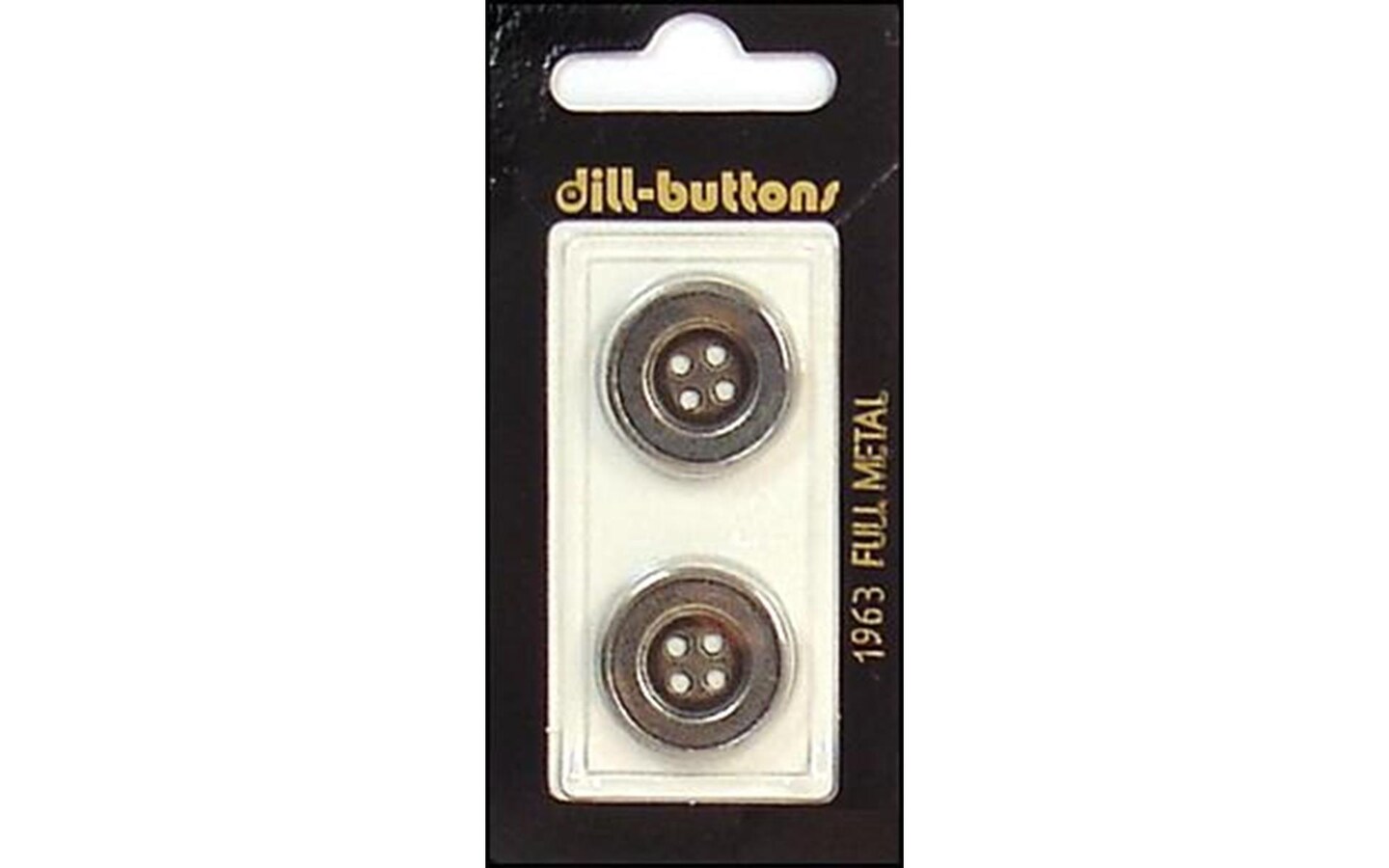 Dill Buttons 20Mm 2Pc 4 Hole Antique Silver Metal