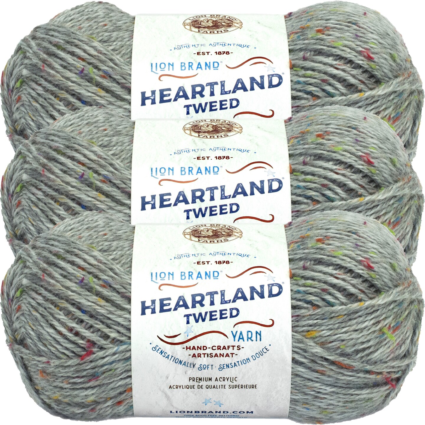 (3 Pack) Lion Brand Heartland Yarn - Mount Rainier Tweed | Michaels