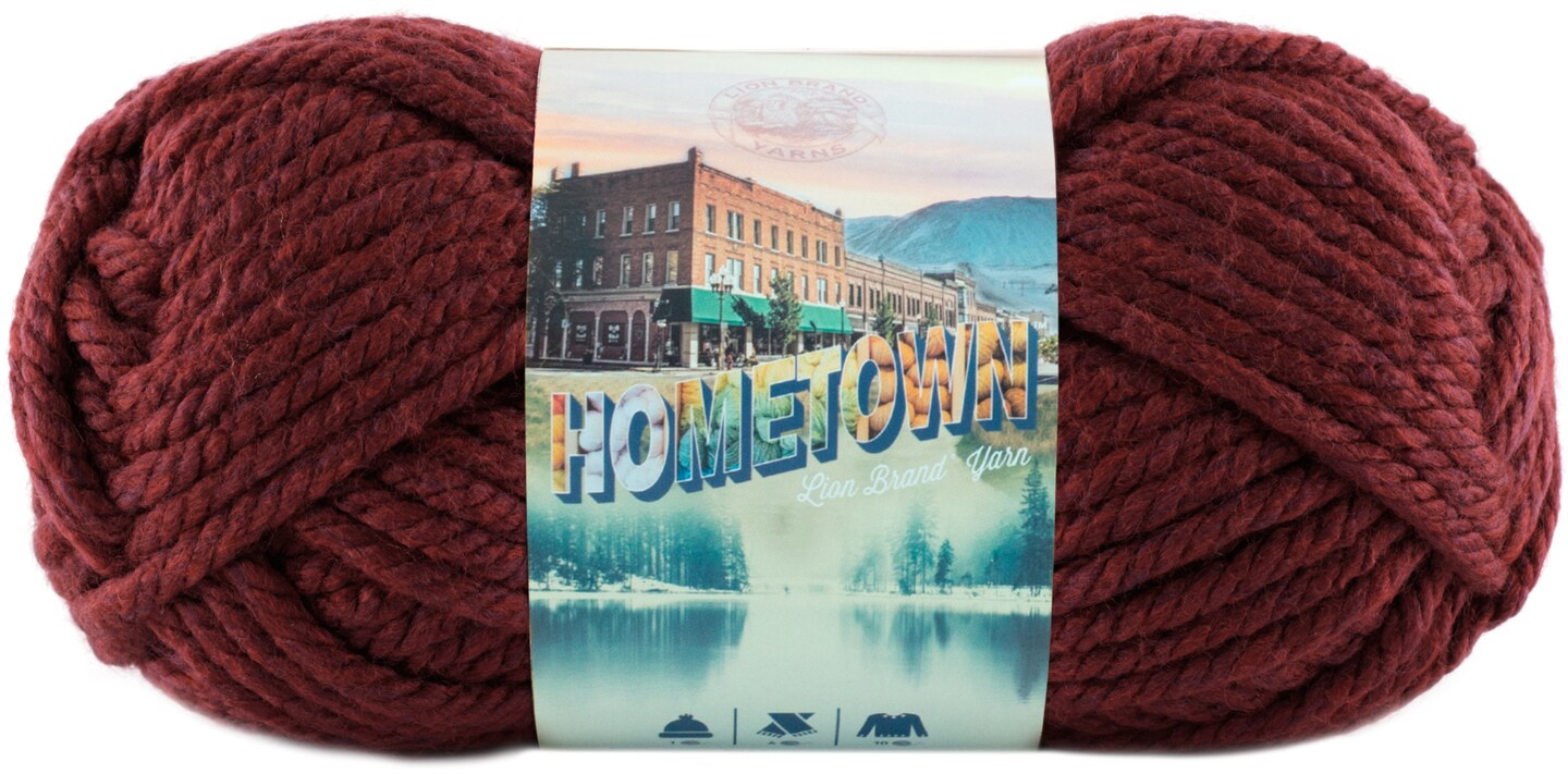 (12 Pack) Lion Brand Yarn Hometown Yarn, Napa Valley Pinot Michaels