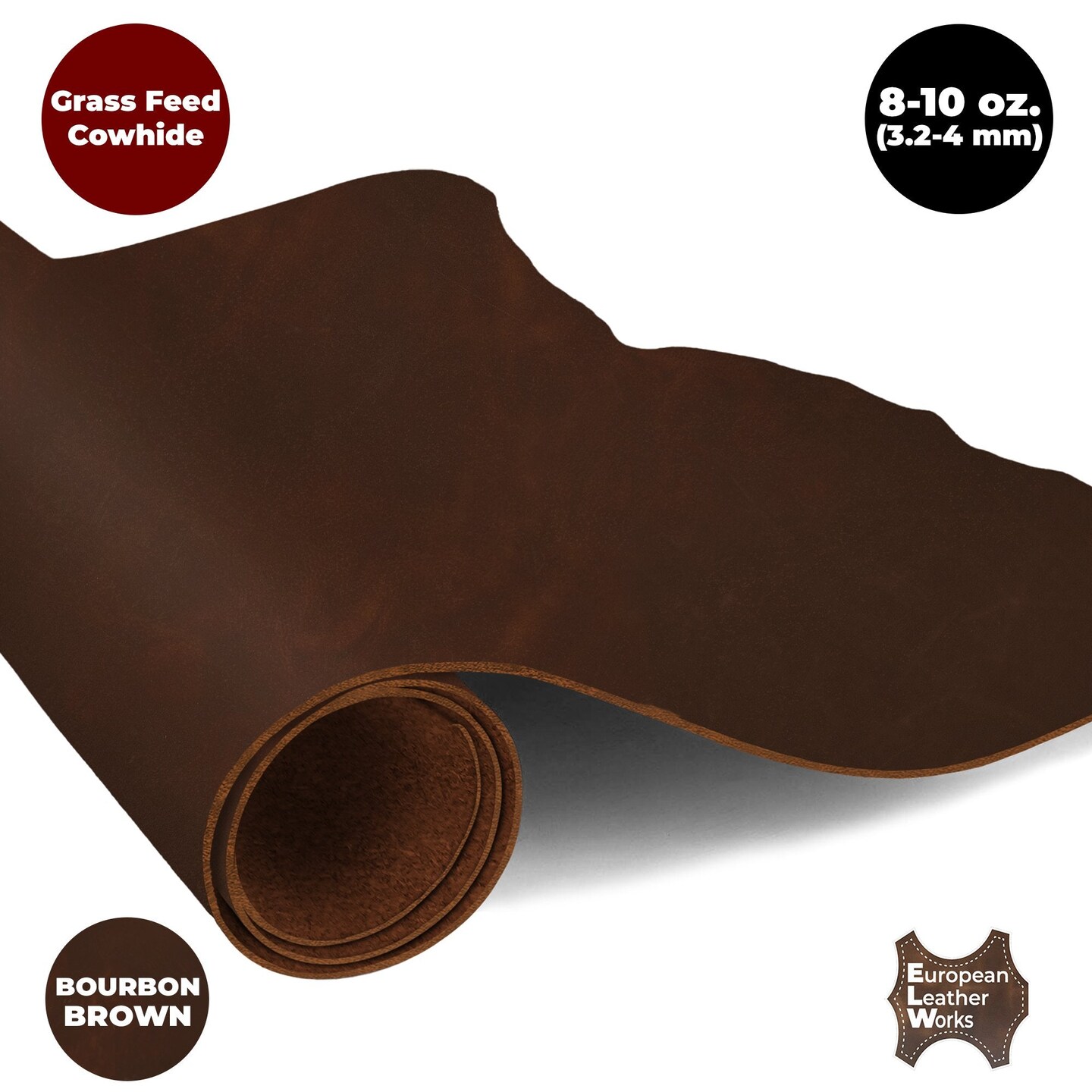 ELW 8-10 oz. (3-4mm) Thick Pre-Cut Piece 6  European leather, Leather  pieces, Tan cowhide