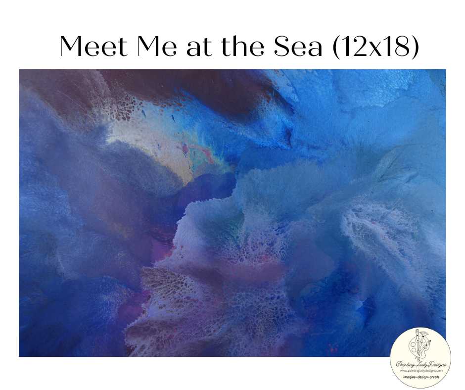 Meet Me At The Sea Decoupage & Mixed Media Art Paper Blue Violet (small)