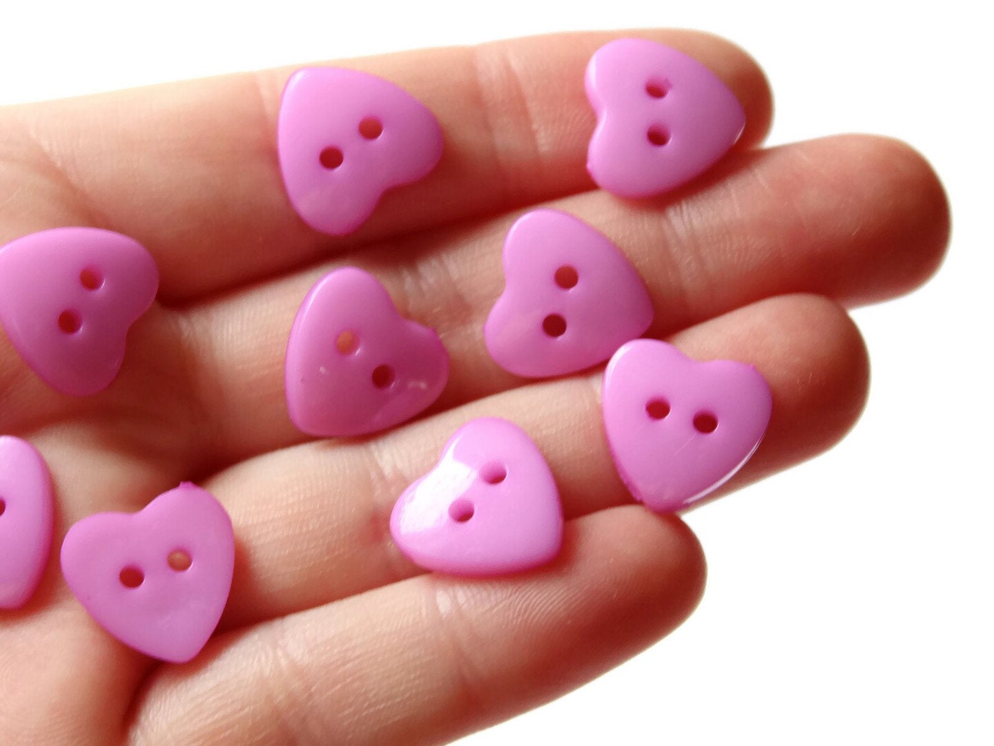 30 14mm Pink Heart Buttons Plastic Two Hole Buttons by Smileyboy | Michaels