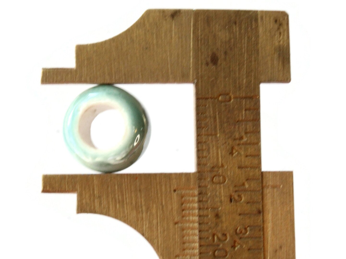 10 13mm Turquoise Porcelain Rondelle Beads