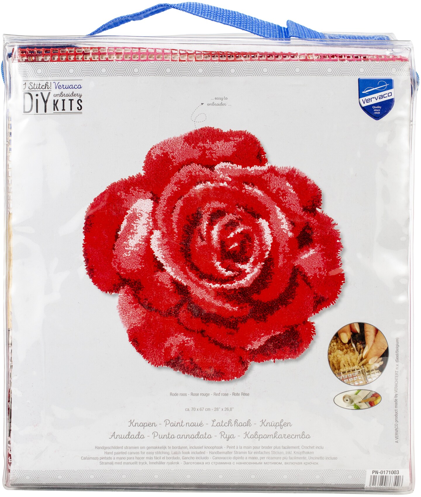 Vervaco Latch Hook Rug Kit 28"X26.8"Red Rose Michaels