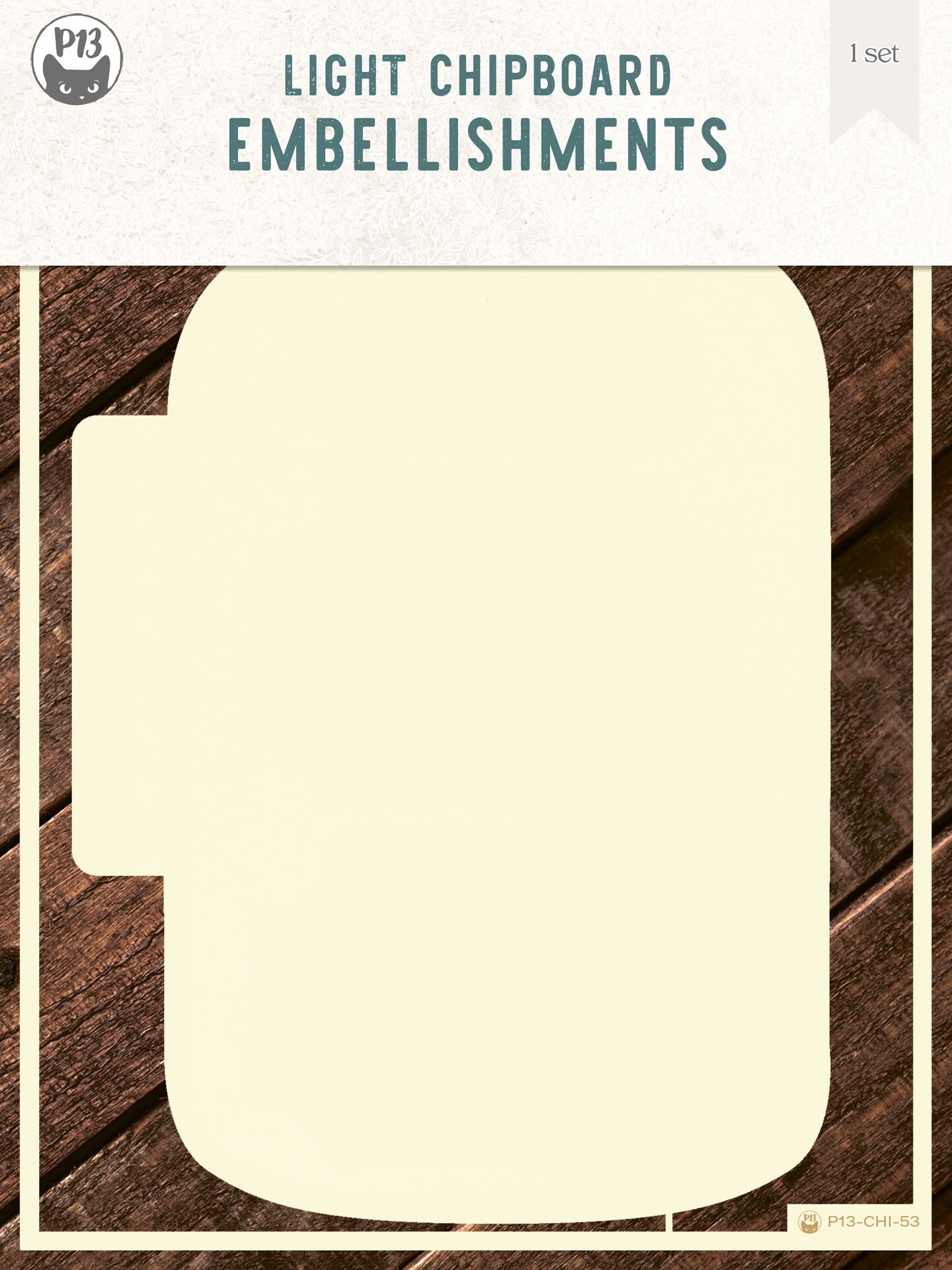 P13 Light Chipboard Decoration Base 6&#x22;X8&#x22;-Jar