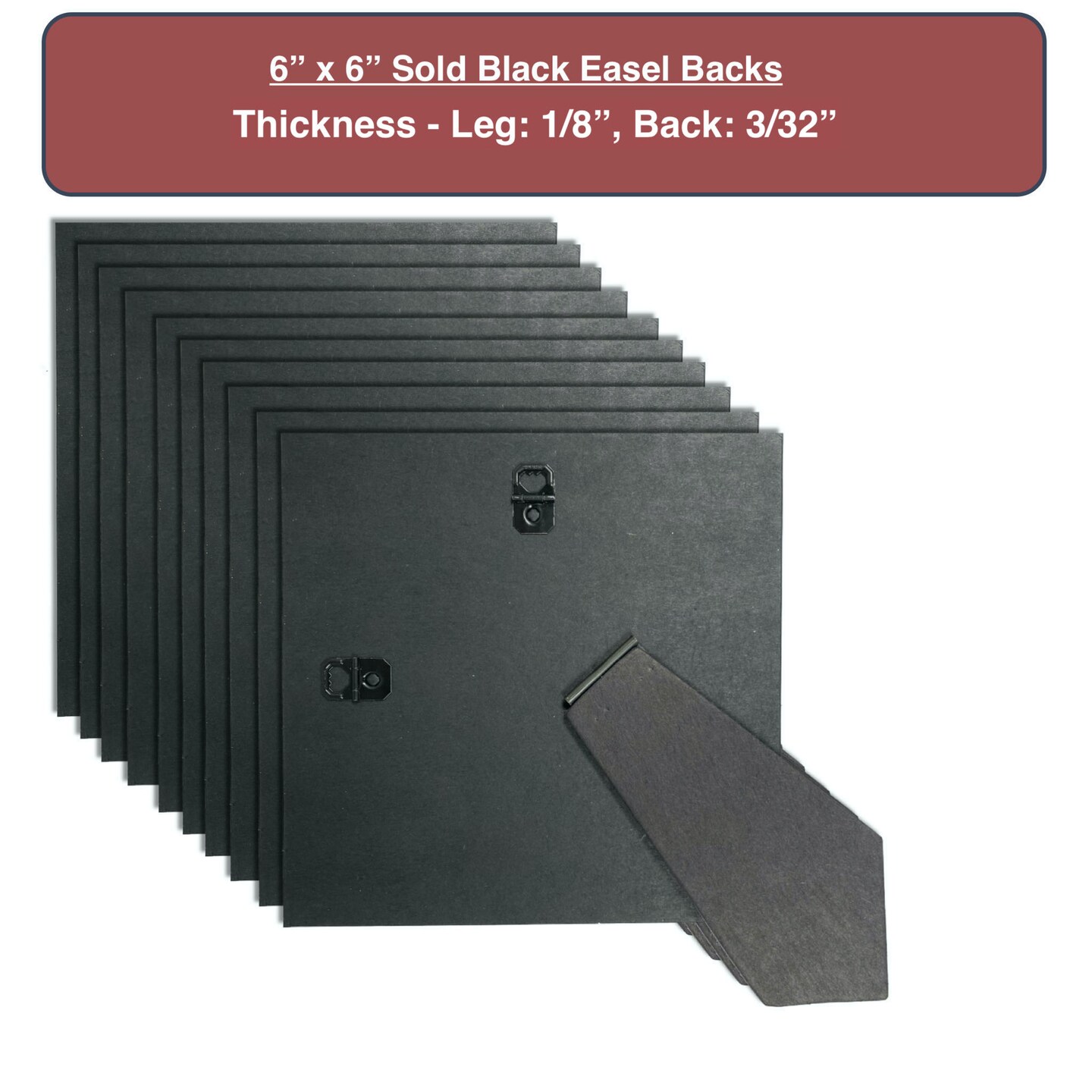 Easel Back for Tabletop Picture Frames, Artwork, and DIY Projects (10 Pack)