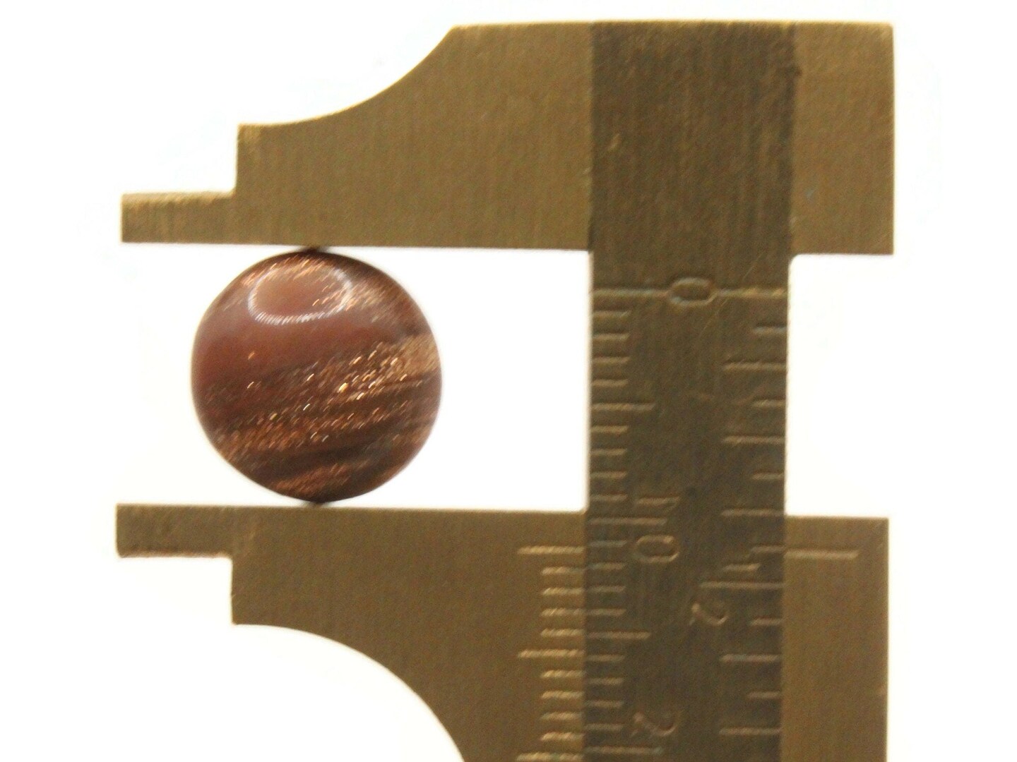 6 11mm Vintage Brown and Gold Glass Shank Buttons Sewing Notions