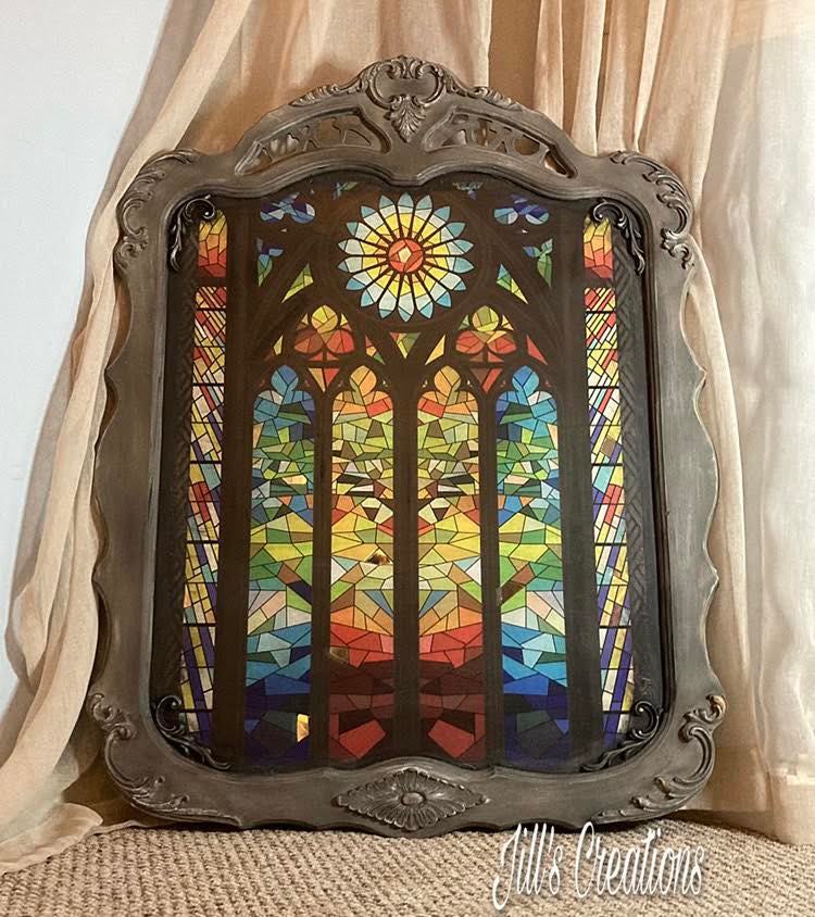 Stained Glass Window Decoupage and Mixed Media Papers (large 24x36)