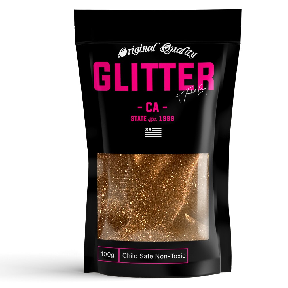 Dark Gold Premium Glitter Multi Purpose Dust Powder 100g / 3.5oz for use with Arts &#x26; Crafts Wine Glass Decoration Weddings Cards Flowers Cosmetic Face Body (PACKAGING MAY VARY)