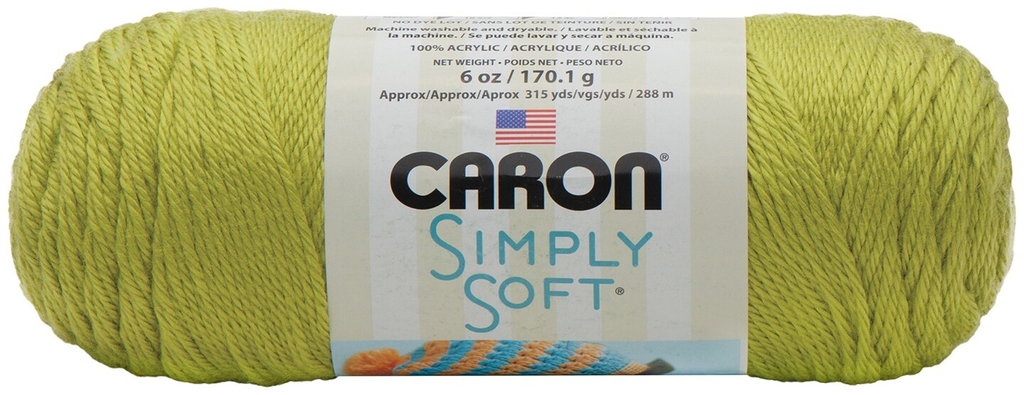 Multipack Of 24 - Caron Simply Soft Solids Yarn-chartreuse 