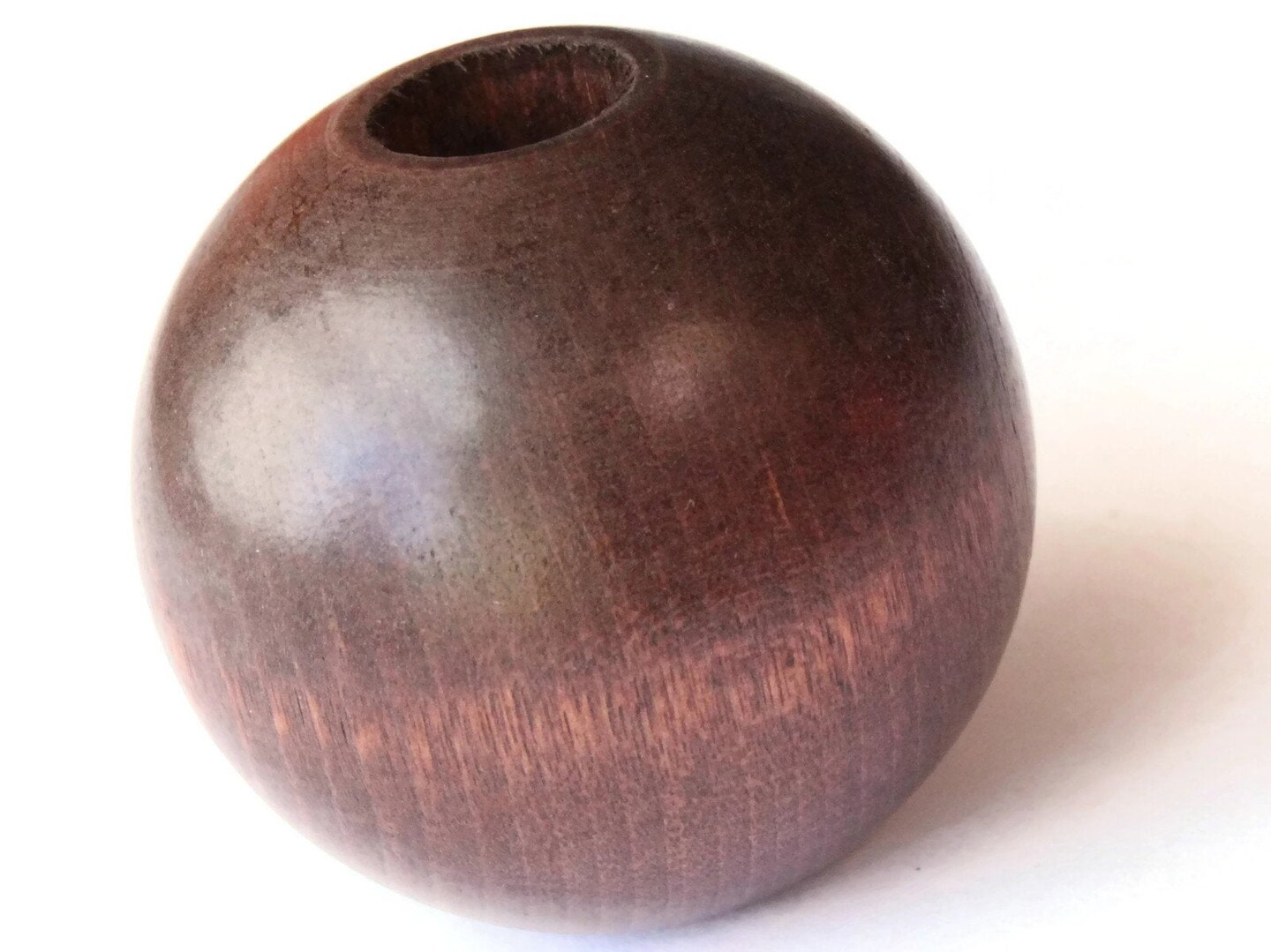 45mm Large Round Brown Wood Beads Vintage Wooden Macrame Beads