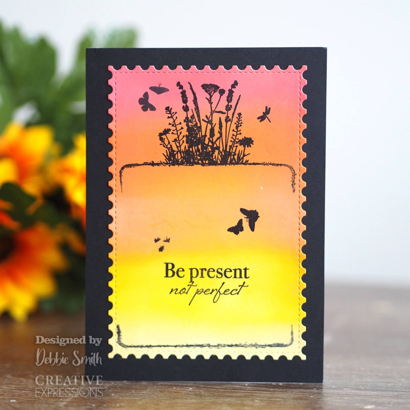 Creative Expressions Designer Boutique A6 Clear Stamp-Eternal Poppies