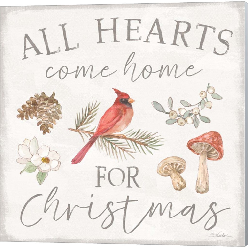 Woodland Christmas by Silvia Vassileva 14" x 14" Canvas Wall Art (Set of 2)